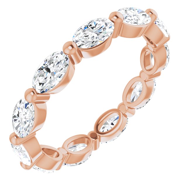 2.31 ct. Oval Diamond Eternity Band-VIRABYANI